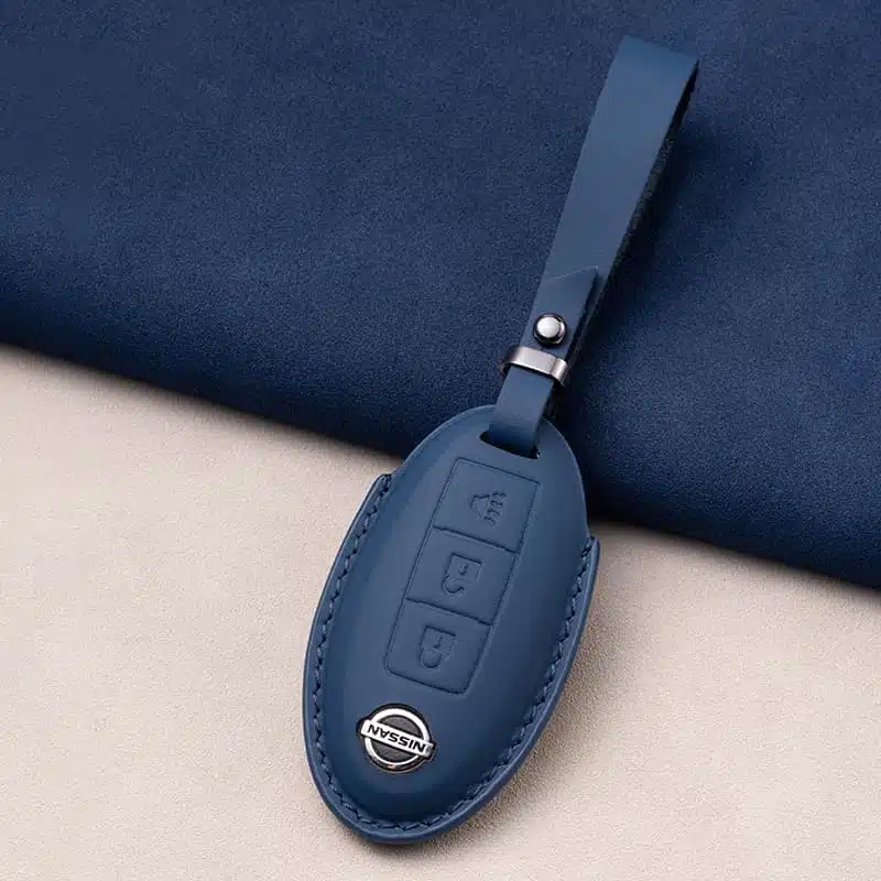 3 Tasten Nissan Leder Schlüsselanhänger 4 Nissan Leder Schlüsselanhänger