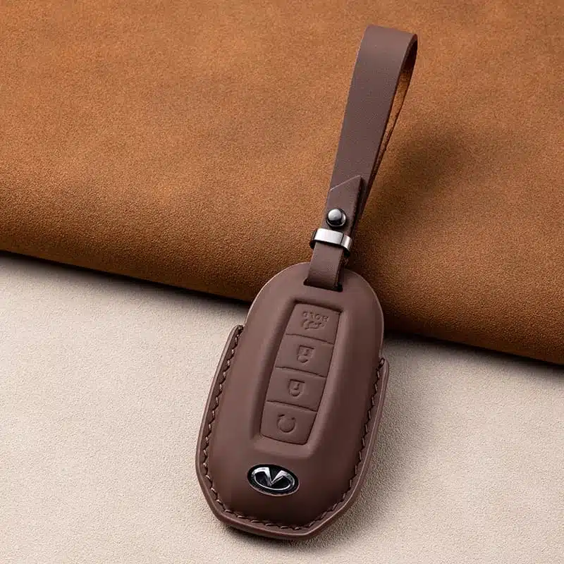 4 Tasten Infiniti Leder Schlüsselanhänger 3 4 Tasten Infiniti Leder Schlüsselanhänger - Image 3