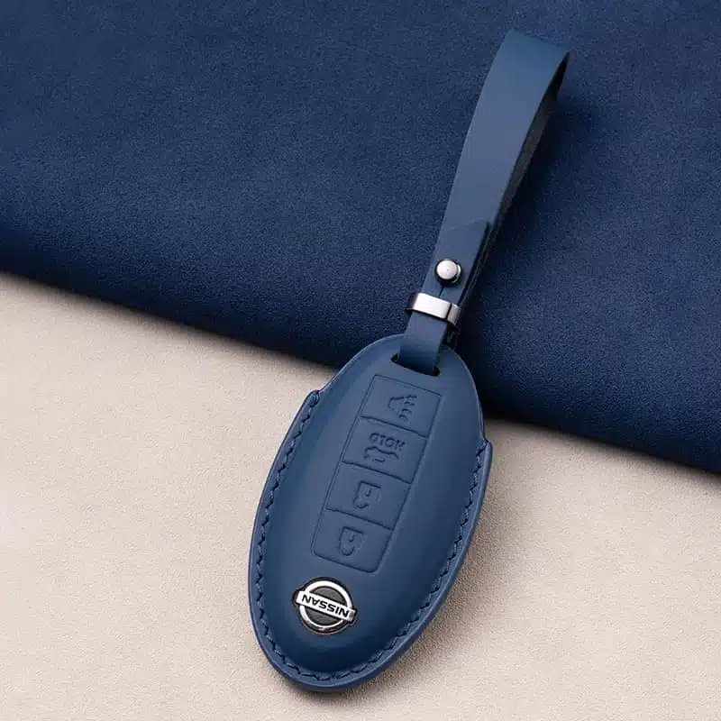 4 Tasten Nissan Schlüsselanhänger Leder 4 Nissan Schlüsselanhänger Leder
