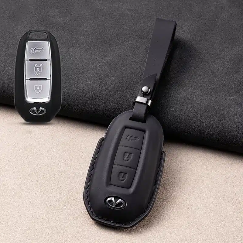 3 Tasten Infiniti Leder Schlüsselanhänger 5 3 Tasten Infiniti Leder Schlüsselanhänger - Image 5