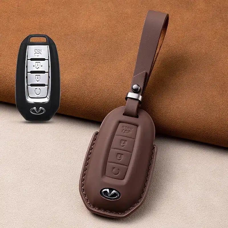 4 Tasten Infiniti Leder Schlüsselanhänger 7 4 Tasten Infiniti Leder Schlüsselanhänger - Image 7
