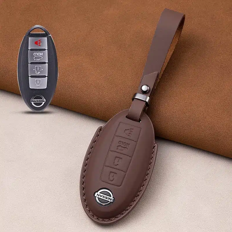 4 Tasten Nissan Schlüsselanhänger Leder 6 Nissan Schlüsselanhänger Leder